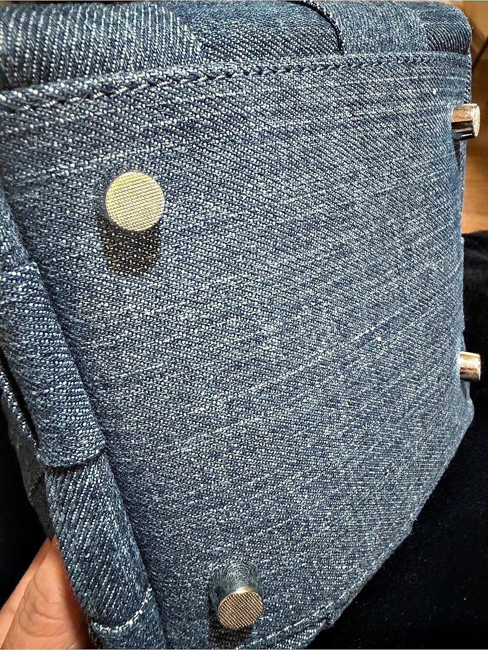 Spicy Capsoul Wonton Jeans Bag Blue Denim Tote - Picture 4 of 5